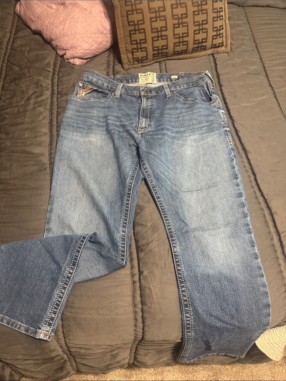 Ariat Men's Bootcut Jeans - Light Blue Wash
